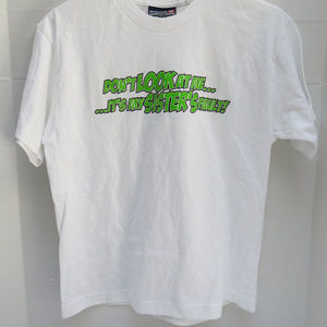 White SISTER'S FAULT T-Shirt Size L